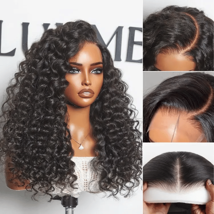 Luvme Hair water wave 7x6 closure lace wig with HD lace, 100% human hair, ready-to-wear, natural parting, glueless style
