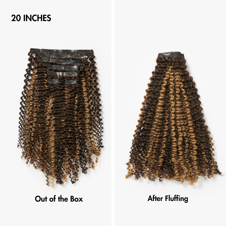 Highlights Silky Straight / Kinky Curly / Deep Wave Clip in Extensions Human Hair 135g 9pcs / 7pcs with Free Gift-10