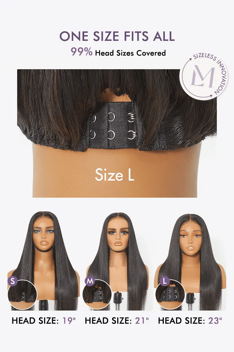 VIP ONLY | US Only - Luvme All-Day Comfort™ Wig 200% Density Bone Straight Glueless 7x6 Closure HD Lace Human Hair Wig Pre-Cut Lace-15
