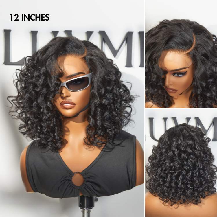 Subscriber Only | Effortless Elegance Brown Highlight / Natural Black Bouncy Curly Wig Minimalist HD Lace Glueless Wig Pre-Cut Lace-07