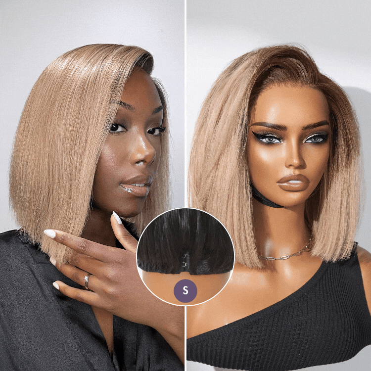 Luvme All-Day Comfort Wig Ash Blonde Blunt Cut Bob Glueless Minimalist HD Lace Short Bob Wig Pre-Cut Lace-01