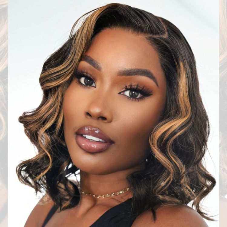 Luvme Hair Blonde Mix Loose Wave 5x5 Closure HD Lace Glueless Side Part Short Wig - US Only-03