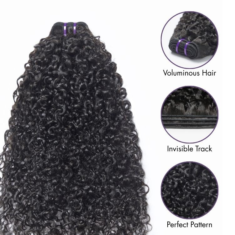 Luvme Burmese curly Remy human hair bundles