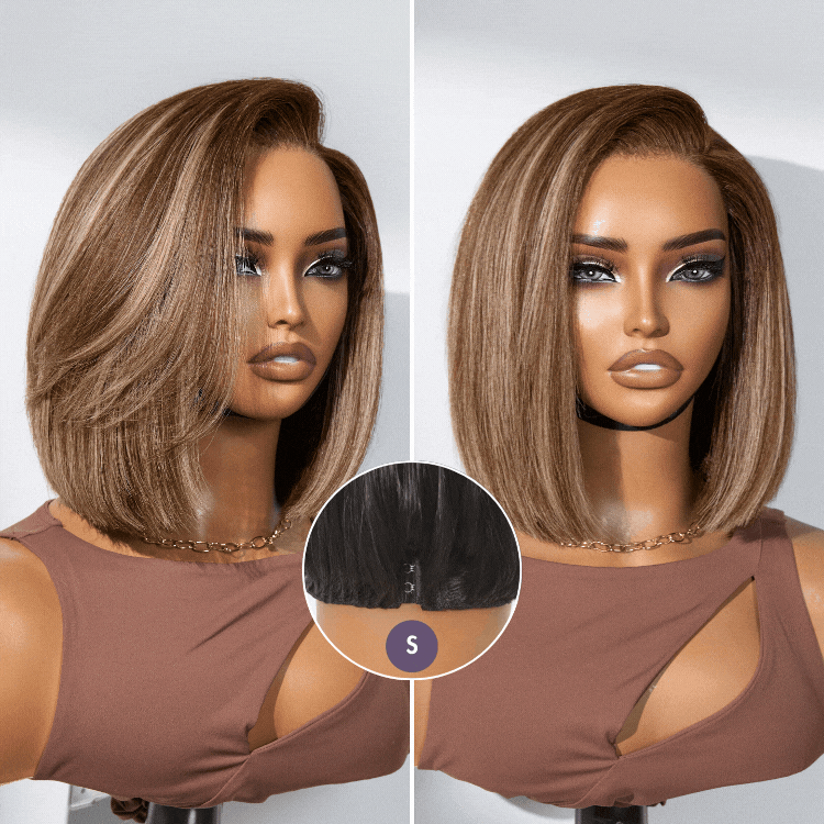 Luvme All-Day Comfort Wig Ash Blonde Highlight Blunt Cut Bob Glueless Minimalist HD Lac Wig Pre-Cut Lace-01