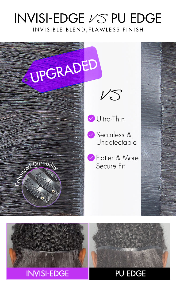 Body Wave Invisible Edge Clip in Hair Extensions Human Hair 110g 6pcs with Free Gift