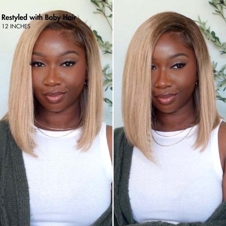 Luvme All-Day Comfort™ Wig Ash Blonde Blunt Cut Bob Glueless Minimalist HD Lace Short Bob Wig Pre-Cut Lace-22