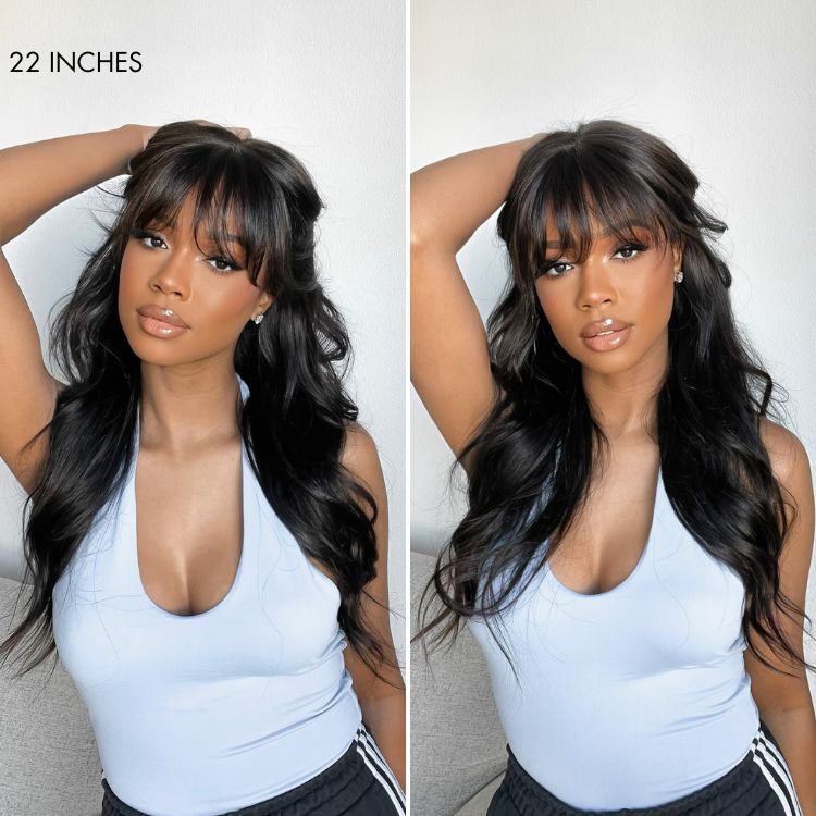 Weekly Special | Luvme All-Day Comfort™ Wig Loose Body Wave Glueless 7x6 Closure HD Lace Human Hair Wig with Bangs Pre-Cut Lace-04