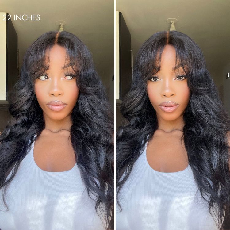 Tiktok Exclusive Deal | Luvme All-Day Comfort Wig 180% Density Loose Body Wave Glueless 7x6 Closure HD Lace Human Hair Wig with Bangs Pre-Cut Lace-10