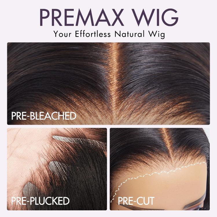 Exclusive Sale | PreMax Wigs | Super Natural Hairline Silky Straight Glueless 13x4 Frontal Lace Wig Human Hair Pre-Cut Lace-06