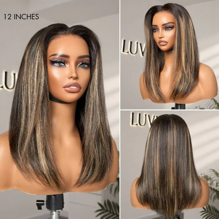 Exclusive Sale | PreMax Wigs | Super Natural Hairline Silky Straight Glueless 13x4 Frontal Lace Wig Human Hair Pre-Cut Lace-11