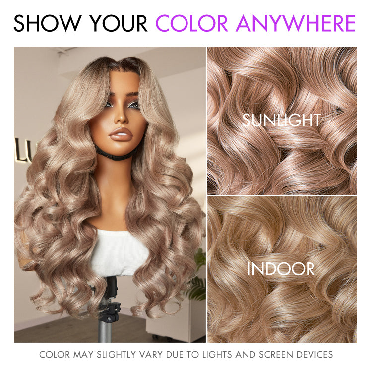 VIP DAY ONLY - Ash Blonde Loose Body Wave 5x5 Closure Pre-Cut Lace Glueless Wig Breathable Cap-02