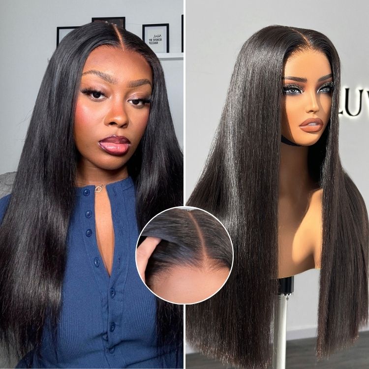 VIP ONLY | US Only - Luvme All-Day Comfort™ Wig 200% Density Bone Straight Glueless 7x6 Closure HD Lace Human Hair Wig Pre-Cut Lace-01