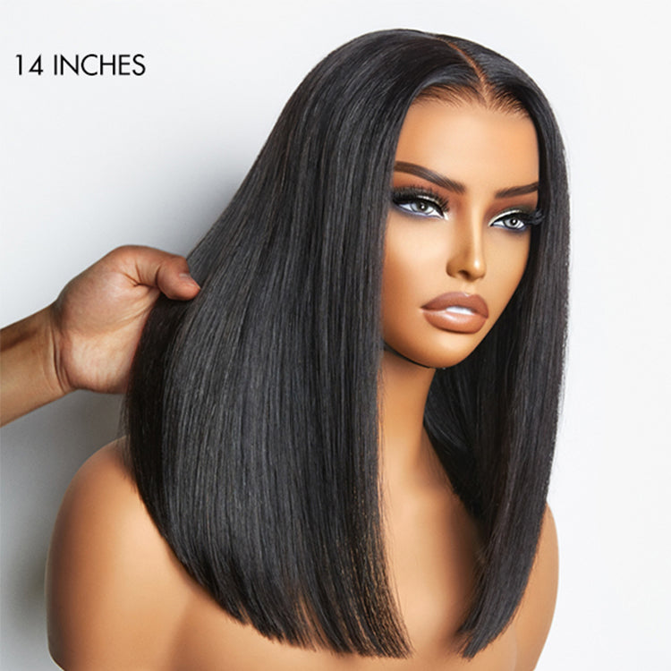 PreMax Wigs - Super Natural Hairline Silky Blunt Cut Bob Glueless 5x5 Closure Lace Wig-07
