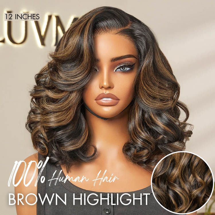 Luvme All-Day Comfort™ HD lace wig with loose body wave style, 200% density, glueless design, pre-cut lace, and natural volume.