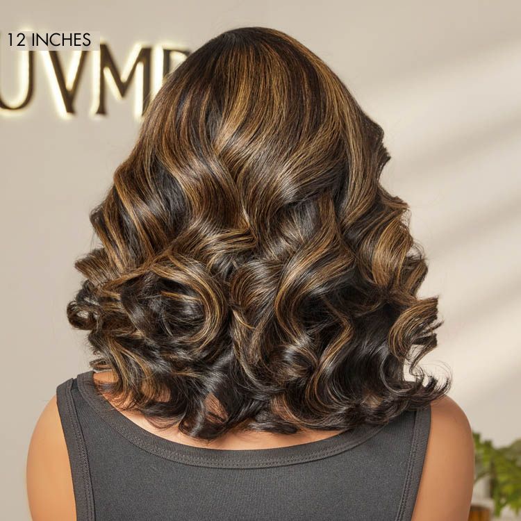 Luvme All-Day Comfort™ wig with voluminous loose body wave, HD lace, pre-cut lace, and 200% density for a natural look.