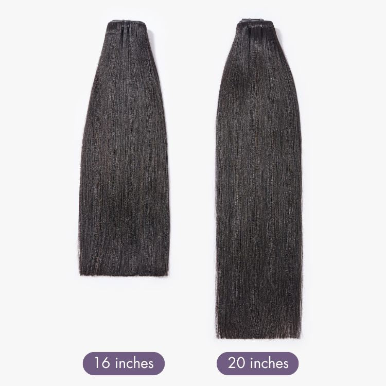 Yaki Straight Invisible Edge Clip in Hair Extensions Human Hair 110g 6pcs with Free Gift-04