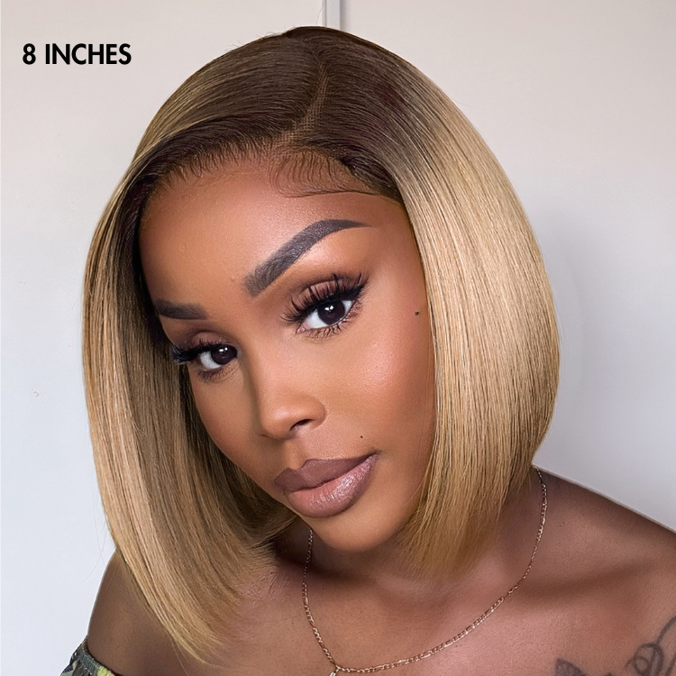 Ash Blonde Ombre Blunt Cut Bob Glueless Minimalist HD Lace Short Bob Wig Ready to Go Pre-Cut Lace-05