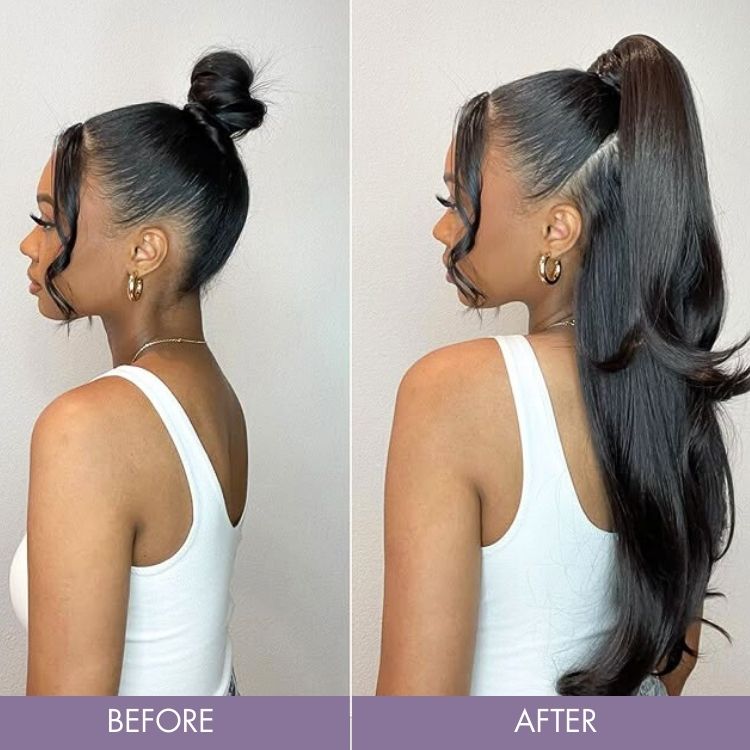 Luvme Too Easy Texture™ Wig Yaki Straight Glueless Drawstring Half Wig-02