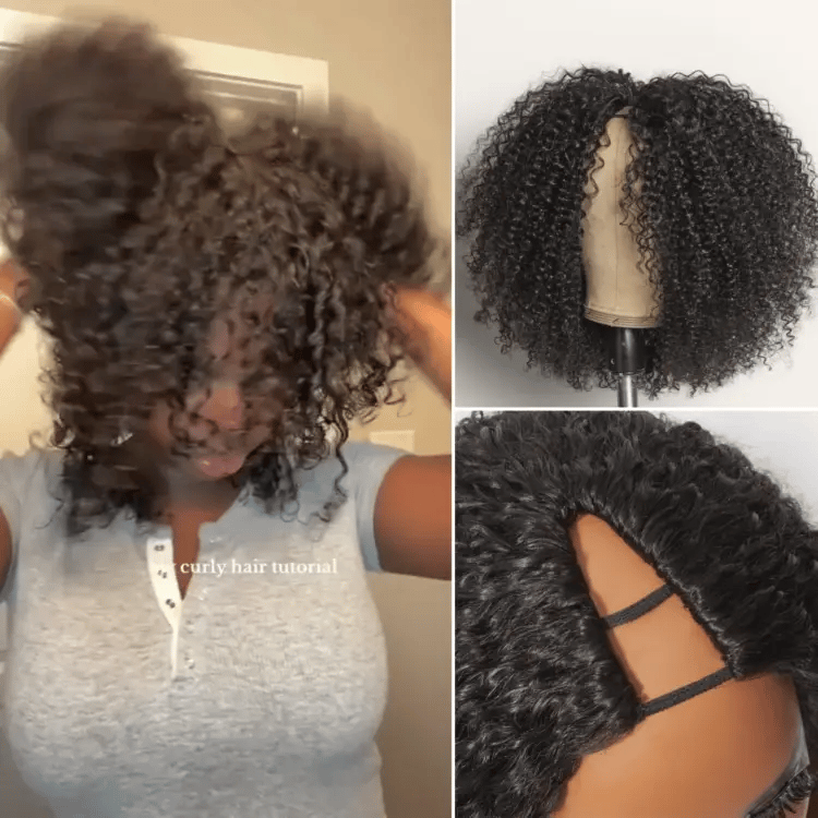 Tiktok Exclusive Deal | Luvme Too Easy Texture™ Wig 180% Density  Kinky Curly / Yaki Straight Glueless V Part Flexi-Fit Drawstring Wig-01