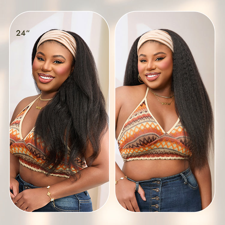 Luvme Too Easy Texture Wig Kinky Straight Flexi-Fit Drawstring Glueless Headband Wig-07