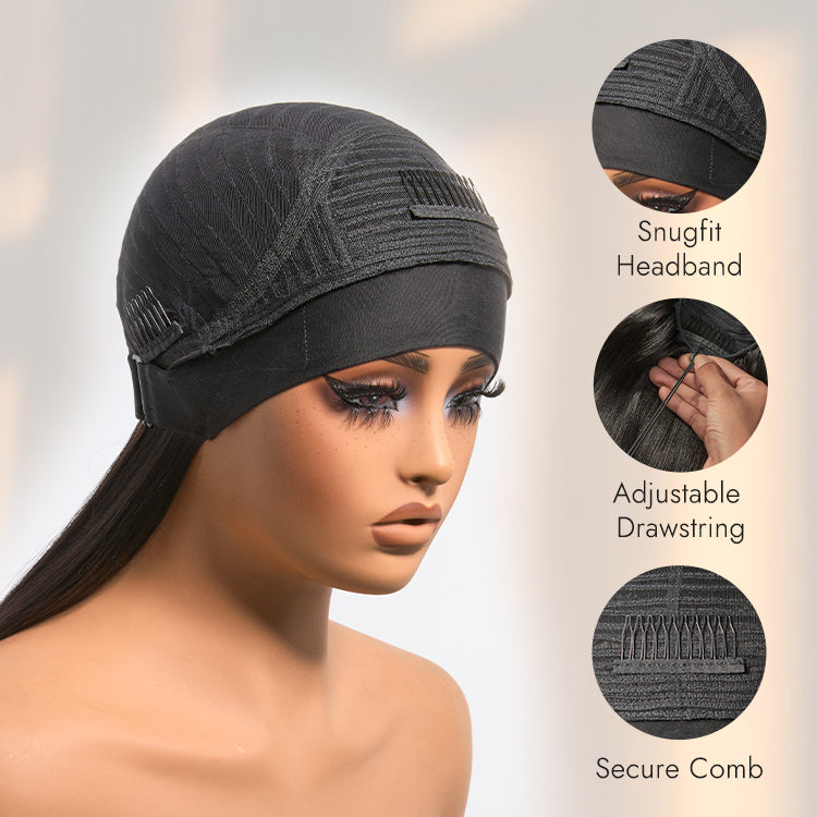 Luvme Too Easy Texture Wig Kinky Straight Flexi-Fit Drawstring Glueless Headband Wig-09