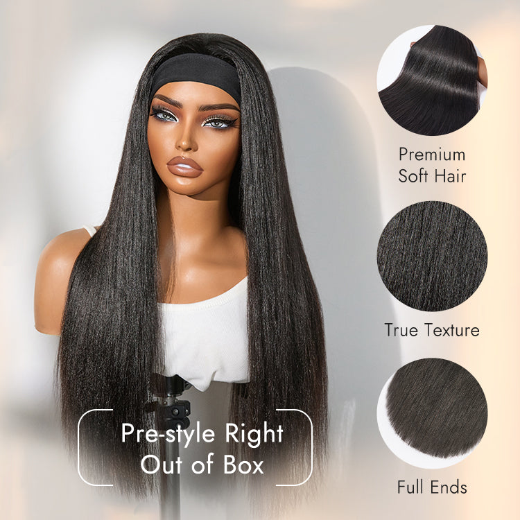 Luvme Too Easy Texture Wig Yaki Straight Glueless Headband Wig Flexi-Fit Drawstring-03