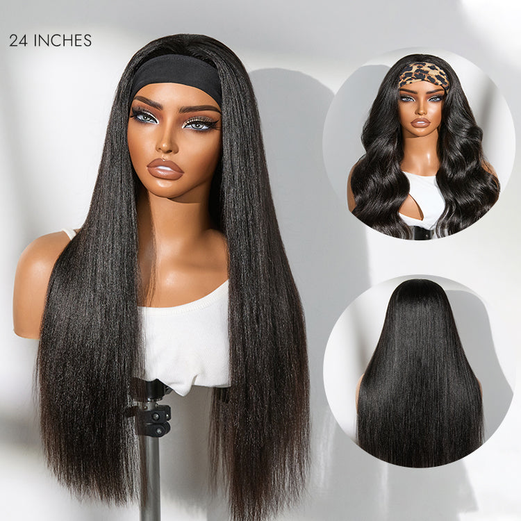 Luvme Too Easy Texture Wig Yaki Straight Glueless Headband Wig Flexi-Fit Drawstring-07