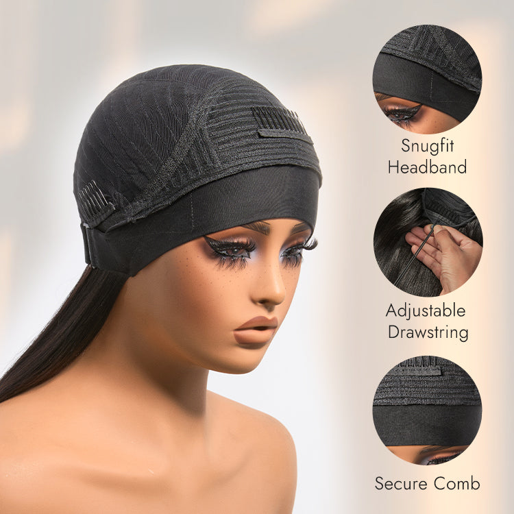 Luvme Too Easy Texture Wig Water Wave Glueless Headband Wig Flexi-Fit Drawstring (Get Free Trendy Headbands)-07