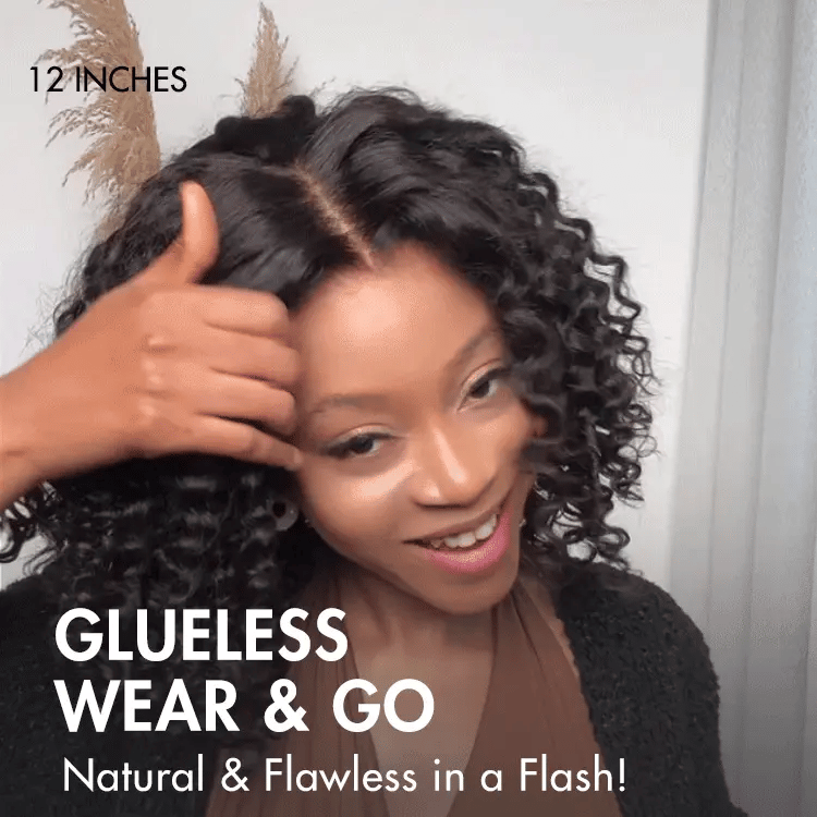 Brown Highlight / Natural Black / Blonde Highlight Deep Curly Glueless 5x5 Closure Pre-Cut Lace Wig Breathable Cap-11