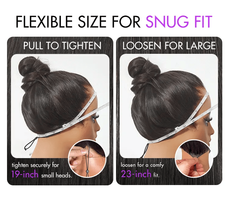 PreMax Water Wave Glueless Flexi-Fit Invisible Drawstring 13x4 Frontal Lace Fluffy Curly Wig Pre-Cut Lace-12