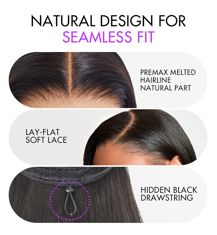 Tiktok Exclusive | PreMax 180% / 250% Density Water Wave Glueless Flexi-Fit Drawstring 13x4 Frontal Lace Fluffy Curly Wig Pre-Cut Lace-16