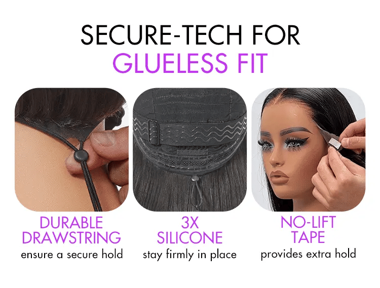 Tiktok Exclusive | PreMax 180% / 250% Density Water Wave Glueless Flexi-Fit Drawstring 13x4 Frontal Lace Fluffy Curly Wig Pre-Cut Lace-18