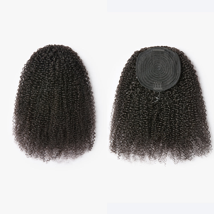 Luvme Too Easy Texture Kinky Curly Flexi-Fit Invisible Drawstring Clip-In Ponytail Extension Human Hair-07