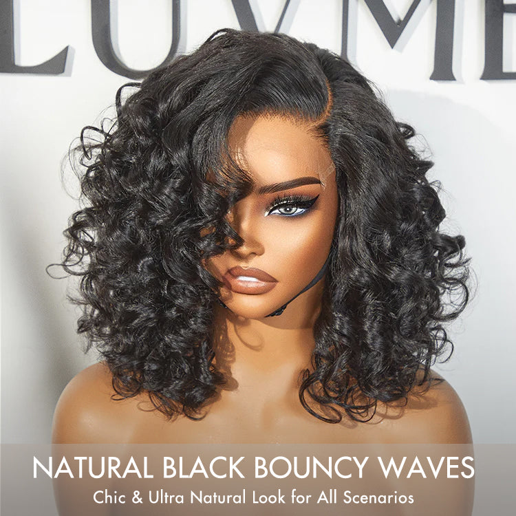 Effortless Elegance Copper Highlight / Natural Black Bouncy Curly Wig Minimalist HD Lace Glueless Wig Pre-Cut Lace-20