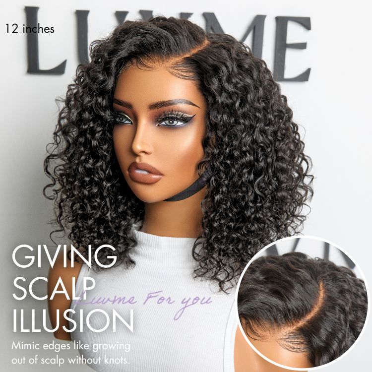 Luvme All-Day Comfort™ Wig Deep Wave Glueless Minimalist HD Lace Human Hair Curly Wig Pre-Cut Lace-25