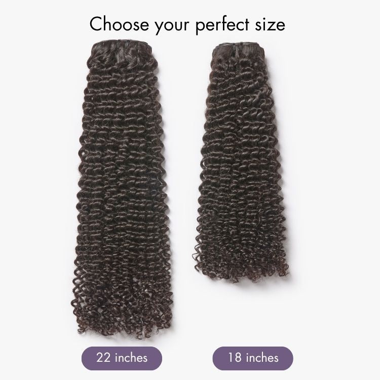Luvme Too Easy Texture Kinky Curly Invisible Edge Clip in Hair Extensions Human Hair 110g 6pcs with Free Gift-05