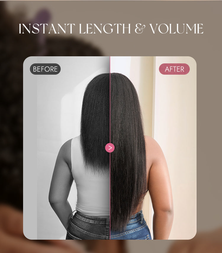 Exclusive Sale | Luvme Too Easy Texture 180% Density Yaki Straight Glueless V Part Flexi-Fit Drawstring Wig Beginner Friendly-13