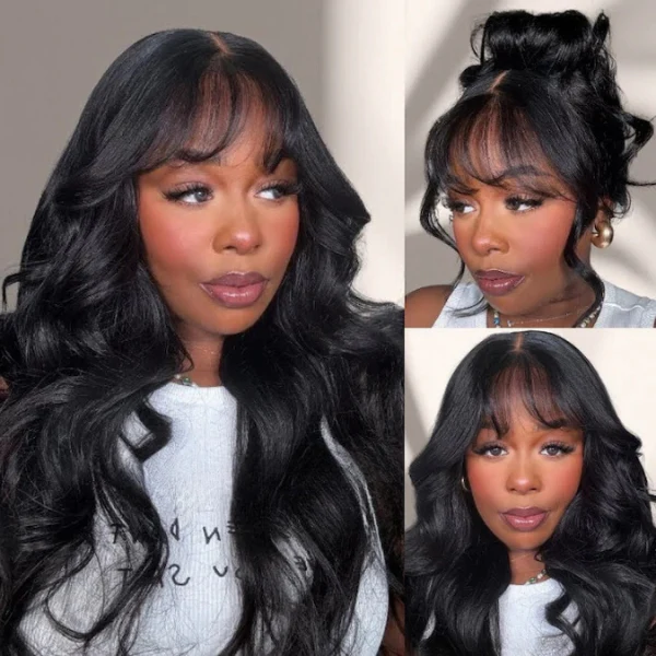 Exclusive Sale | Luvme All-Day Comfort™ Wig Loose Body Wave Glueless 7x6 Closure HD Lace Human Hair Wig with Bangs Pre-Cut Lace-25