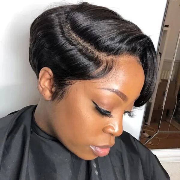 Exclusive Sale | Mature Boss Style Affordable Pre-styled Short Pixie Cut Glueless HD Lace Wig Pre-Cut Lace-01