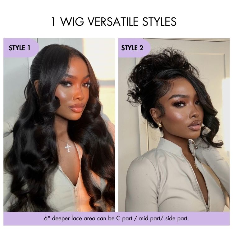 New Customers Only | Luvme All-Day Comfort™ Wig Glueless 7x6 Closure HD Lace Loose Body Wave Long Wig Pre-Cut Lace-09