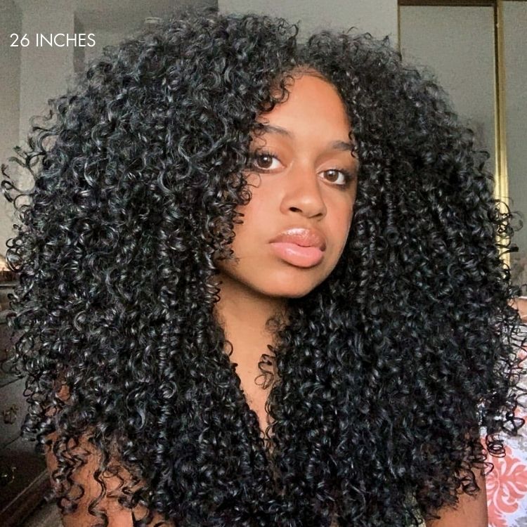 Luvme Too Easy Texture™ 3-In-1 Half Wig Kinky Curly / Yaki Straight Glueless Flexi-Fit Drawstring Wig-34