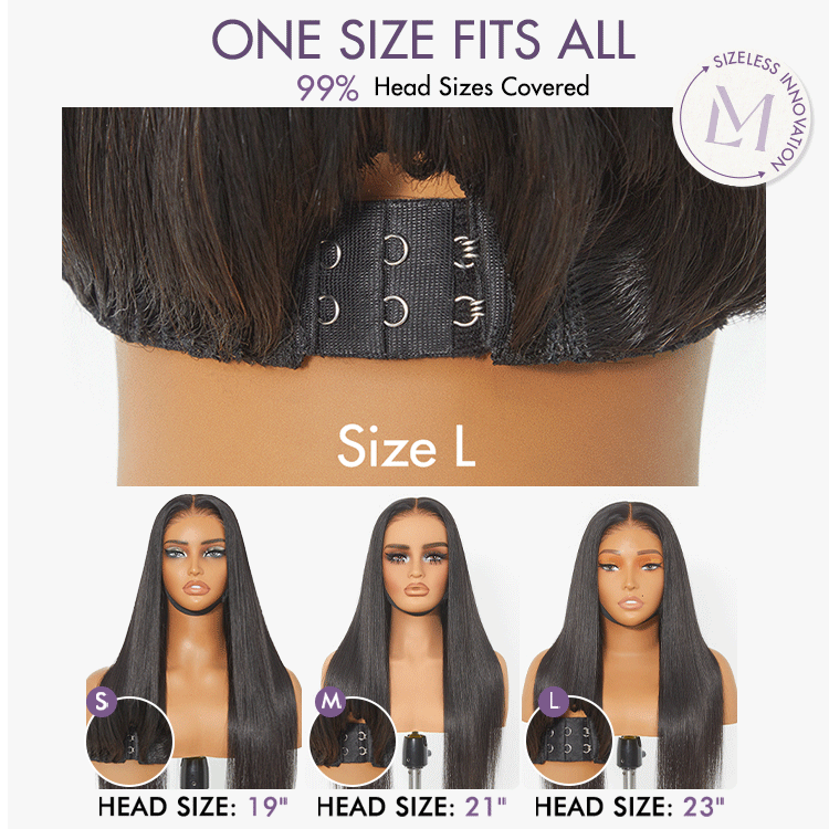 Luvme Hair VIP ONLY silky straight middle part glueless 5x5 lace closure long wig with pre-cut lace and natural shine.