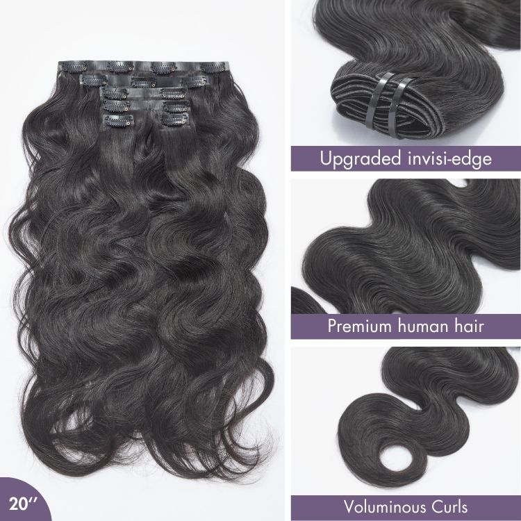 2 Packs Straight / Body Wave / Kinky Curly / Yaki Straight / Kinky Straight Clip in Hair Extensions with Free Gift-03