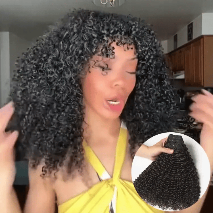 Luvme Too Easy Texture Kinky Curly 100% Virgin Human Hair Bundles 1pc / 3pcs-01