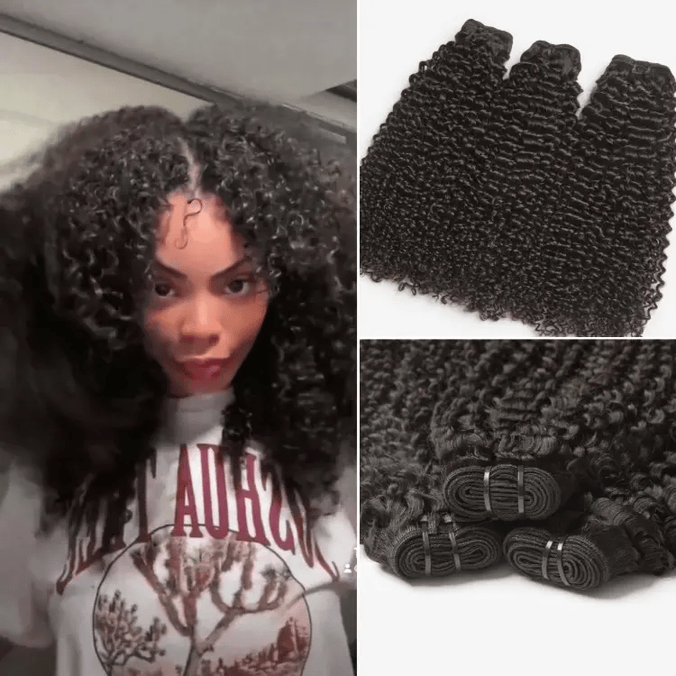 Luvme Too Easy Texture Kinky Curly 100% Virgin Human Hair Bundles 1pc / 3pcs-02