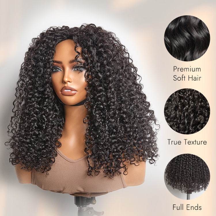 Luvme Too Easy Texture Messy Curly Half Wig Glueless Flexi-Fit Drawstring Wig Beginner Friendly-08