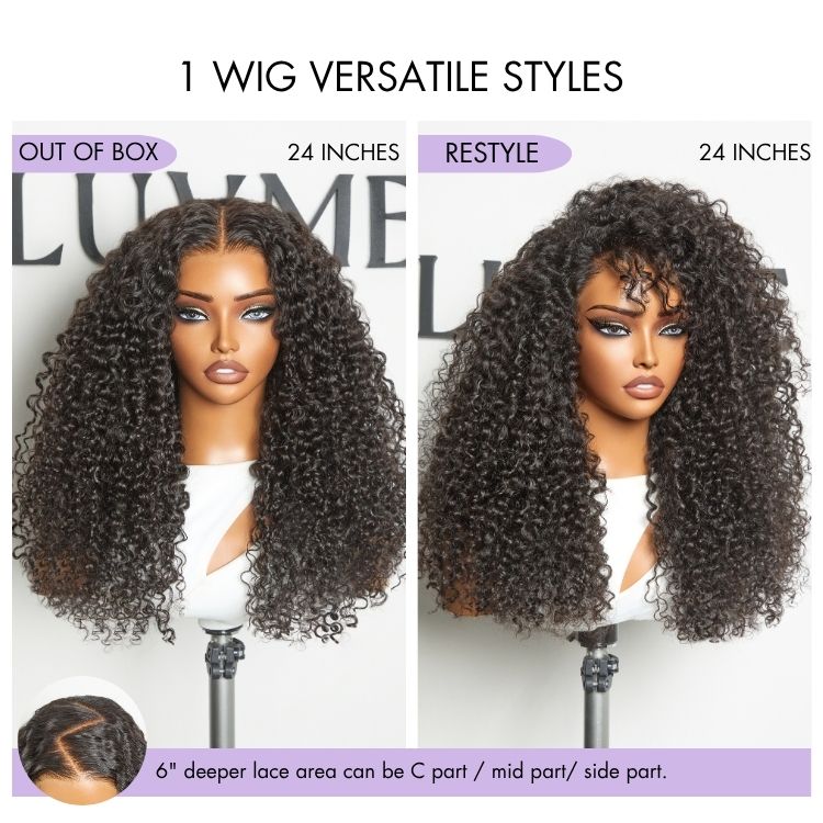 Luvme All-Day Comfort Wig Voluminous & Bouncy Messy Curly Glueless 7x6 Closure HD Lace Human Hair Wig Pre-Cut Lace-08