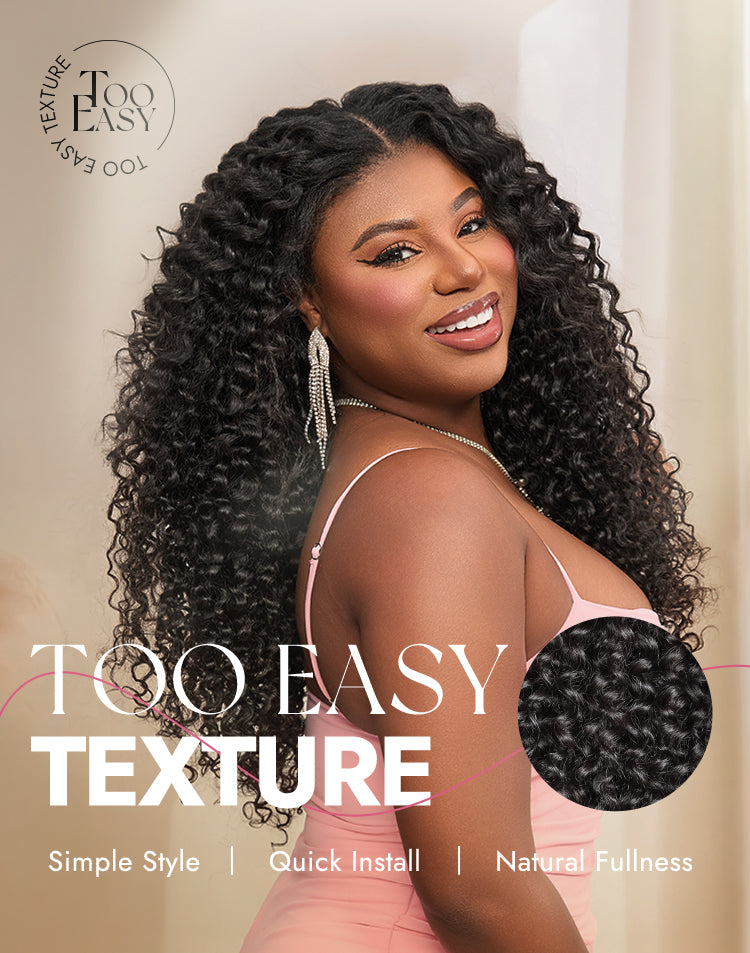 Get Free Wig | Luvme Too Easy Texture™ 3-In-1 Half Wig 180% Density Water Wave Glueless Flexi-Fit Drawstring Wig - US Only-09