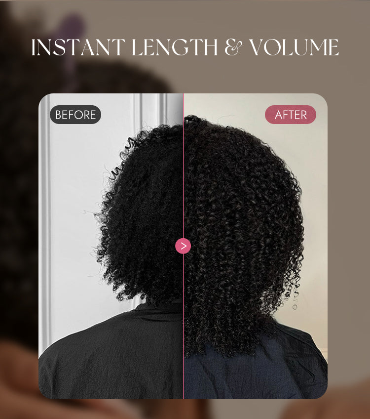 Luvme Too Easy Texture Messy Curly Half Wig Glueless Flexi-Fit Drawstring Wig Beginner Friendly-13