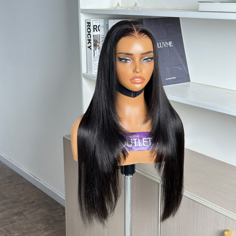 Special Deal | Super Natural Hairline LayerSilky Straight Glueless 13x4 Frontal Lace Wig Human Hair Pre Cut Lace-01